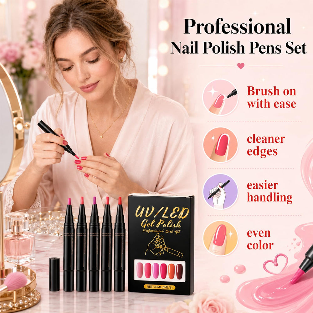 Generic close-up of precision brush tip showing brand control for detailed nail art