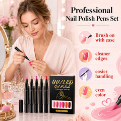 Generic close-up of precision brush tip showing brand control for detailed nail art