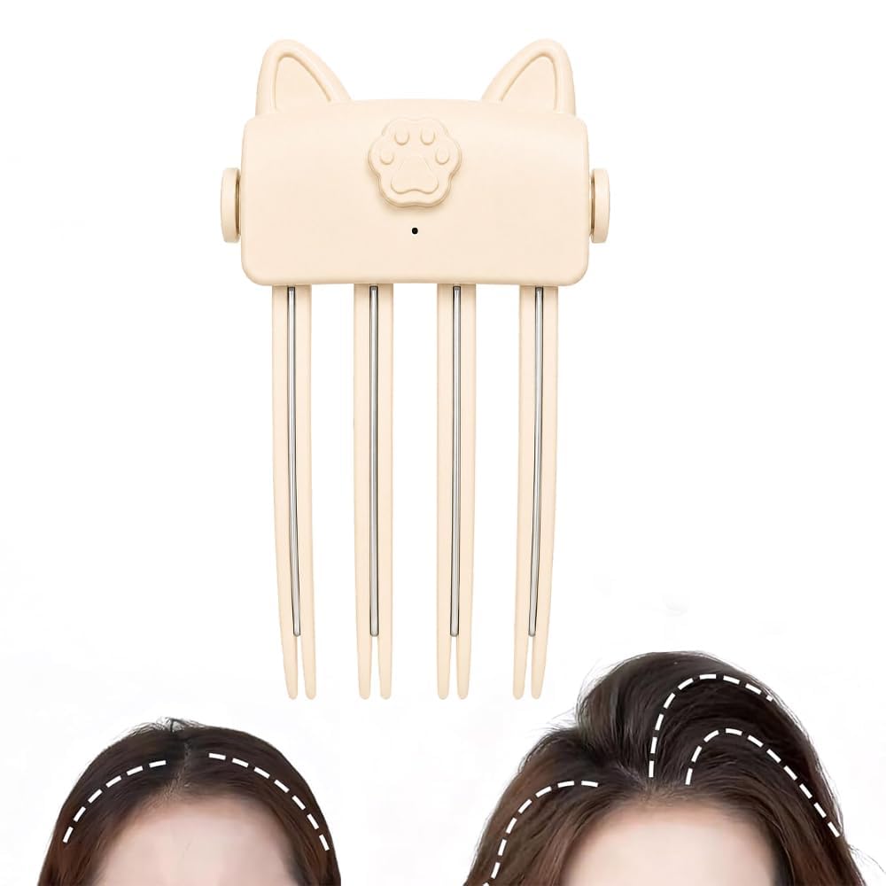 Generic heated root volumizer clip front view showing compact design and beige finish for effortless styling