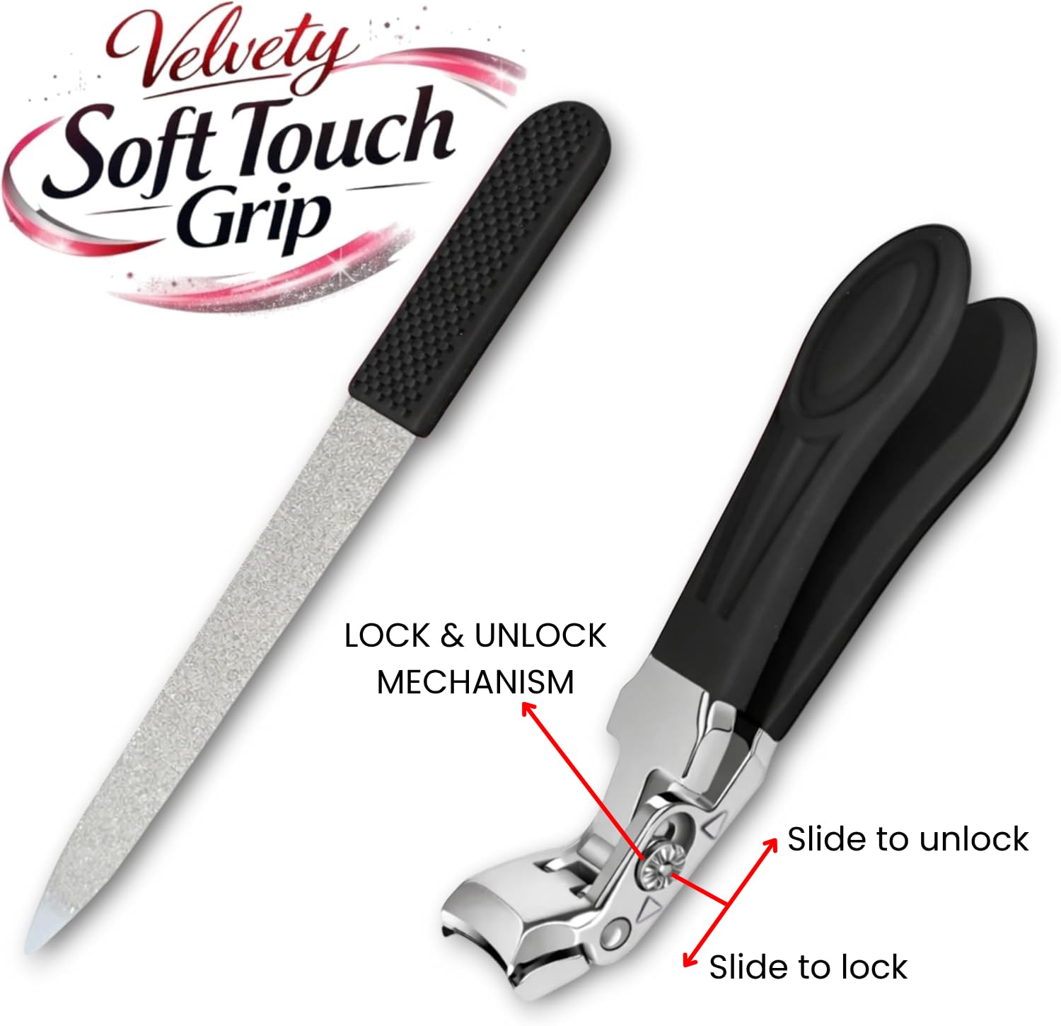 Generic brand clippers held in hand showing scale and ergonomic leverage benefit