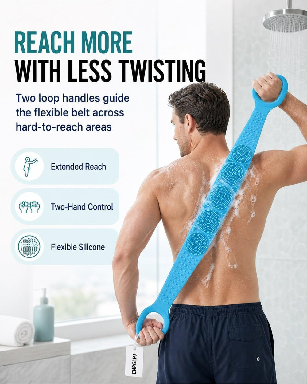 Generic scrubber nodes close-up highlighting massage nodules for soothing touch