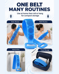 Generic scrubber handle detail showing non-slip strap and comfortable grip