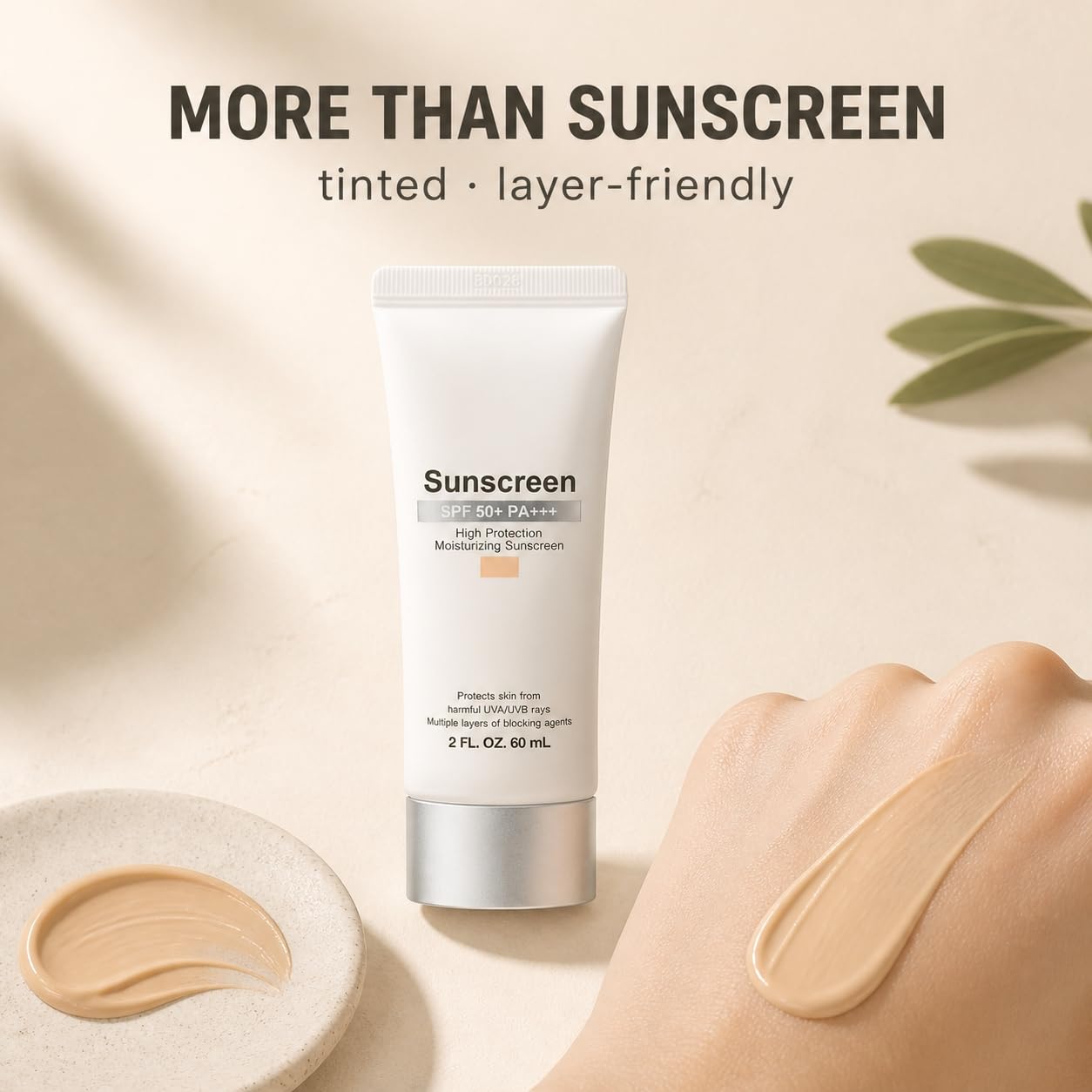 Generic outdoor lifestyle scene using sunscreen that supports on-the-go protection