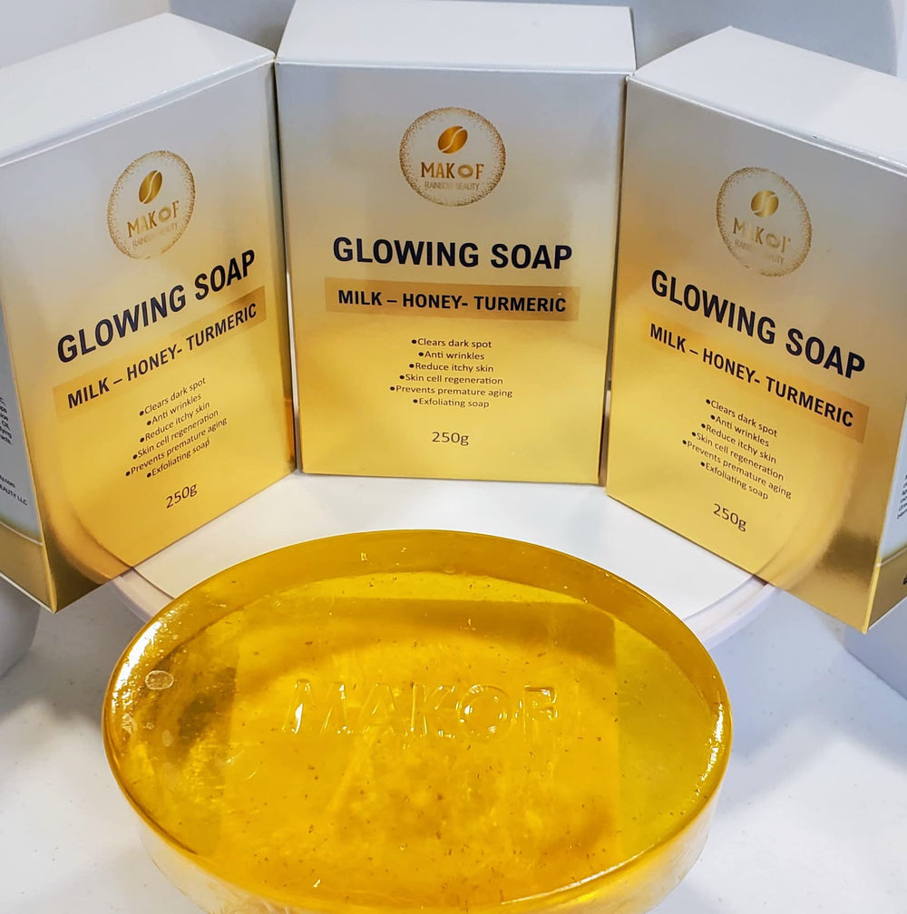 Generic soap front packaging showing bar and benefits
