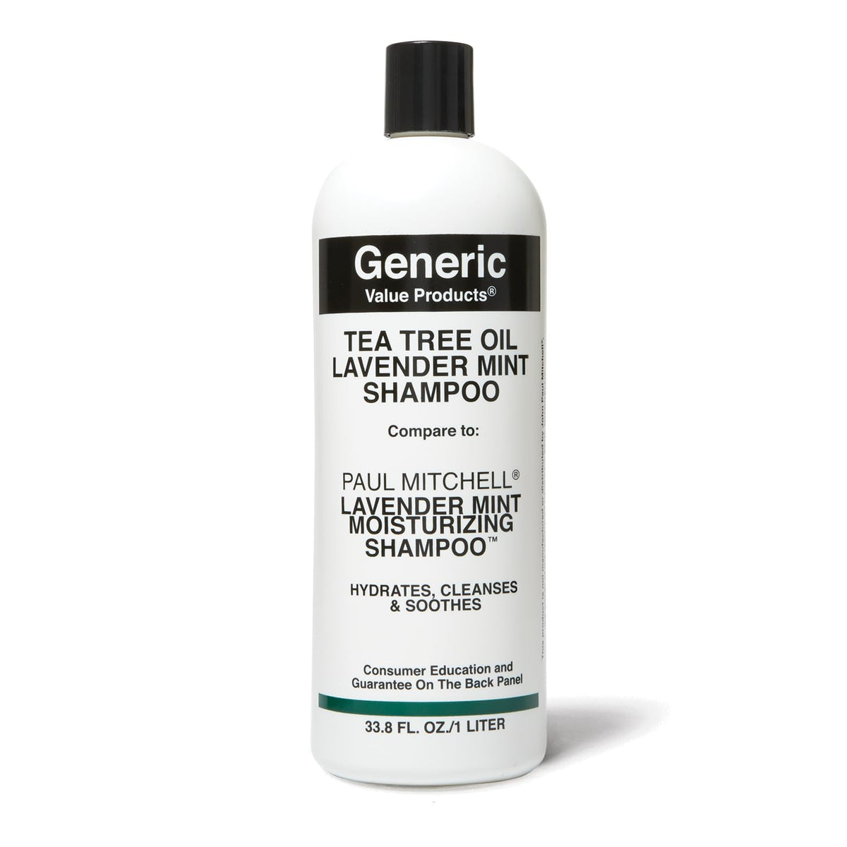 Generic Value Products front bottle showing 33.8 oz size and lavender benefit