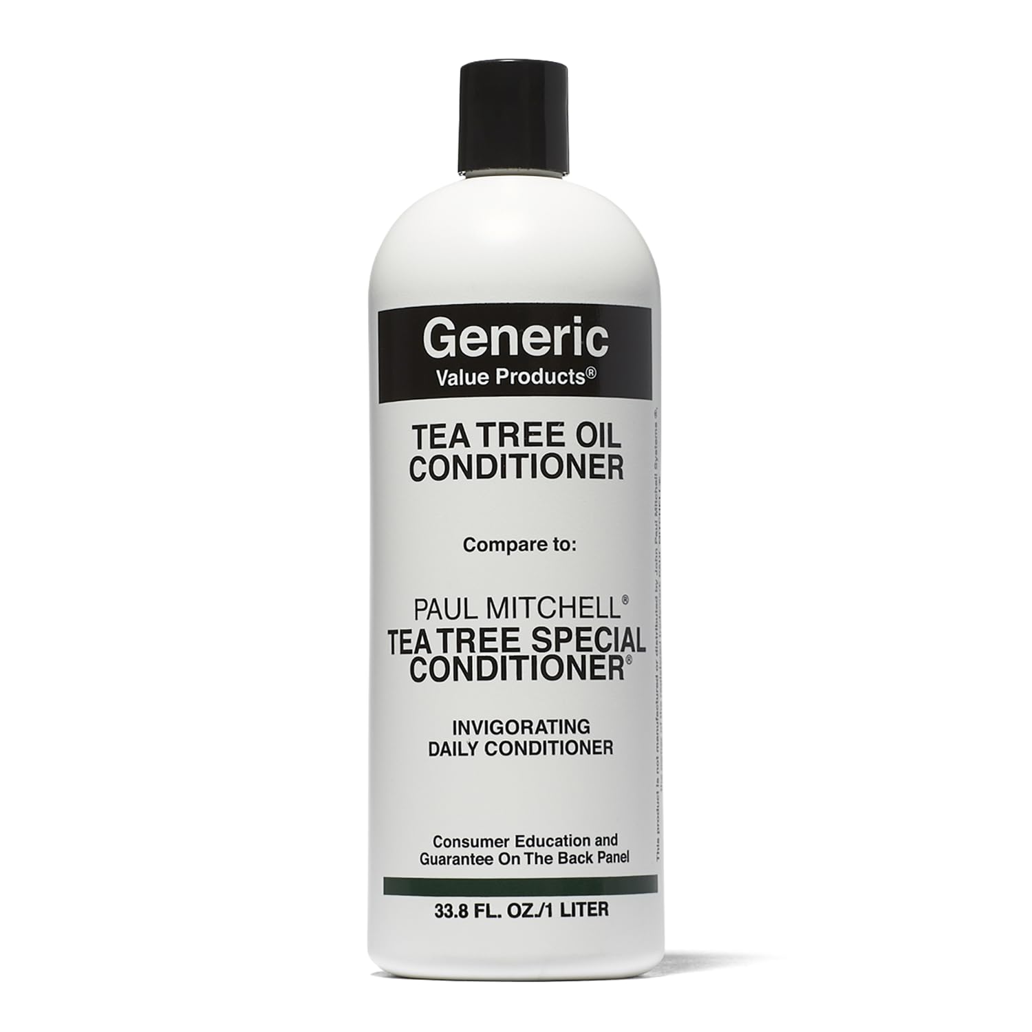 Generic Value Products front bottle view showing label and size, highlights value