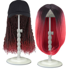 Generic wig stand adjustable rod with height markers for ergonomic positioning