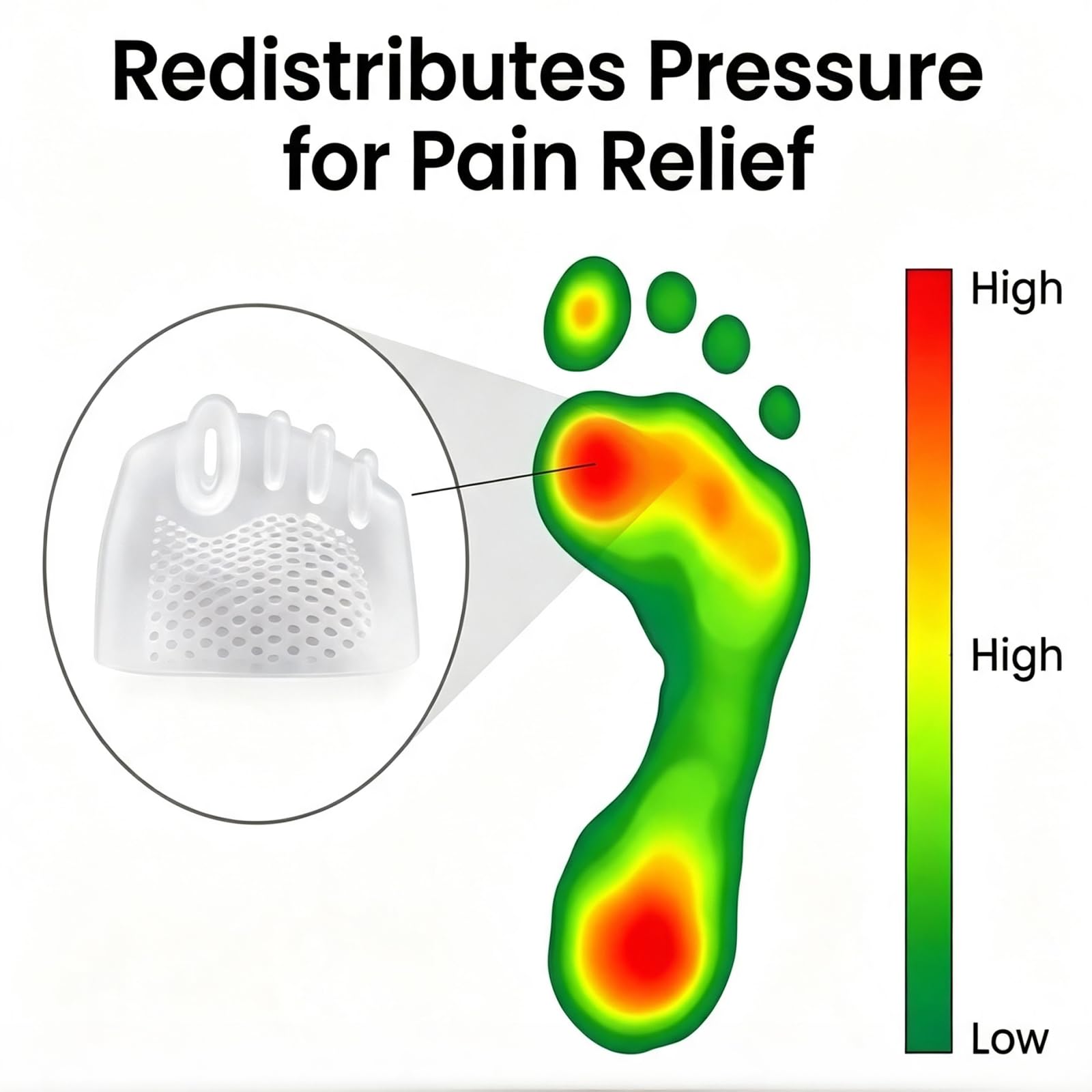 Generic lifestyle image of sleeve worn on foot showing everyday use and relief