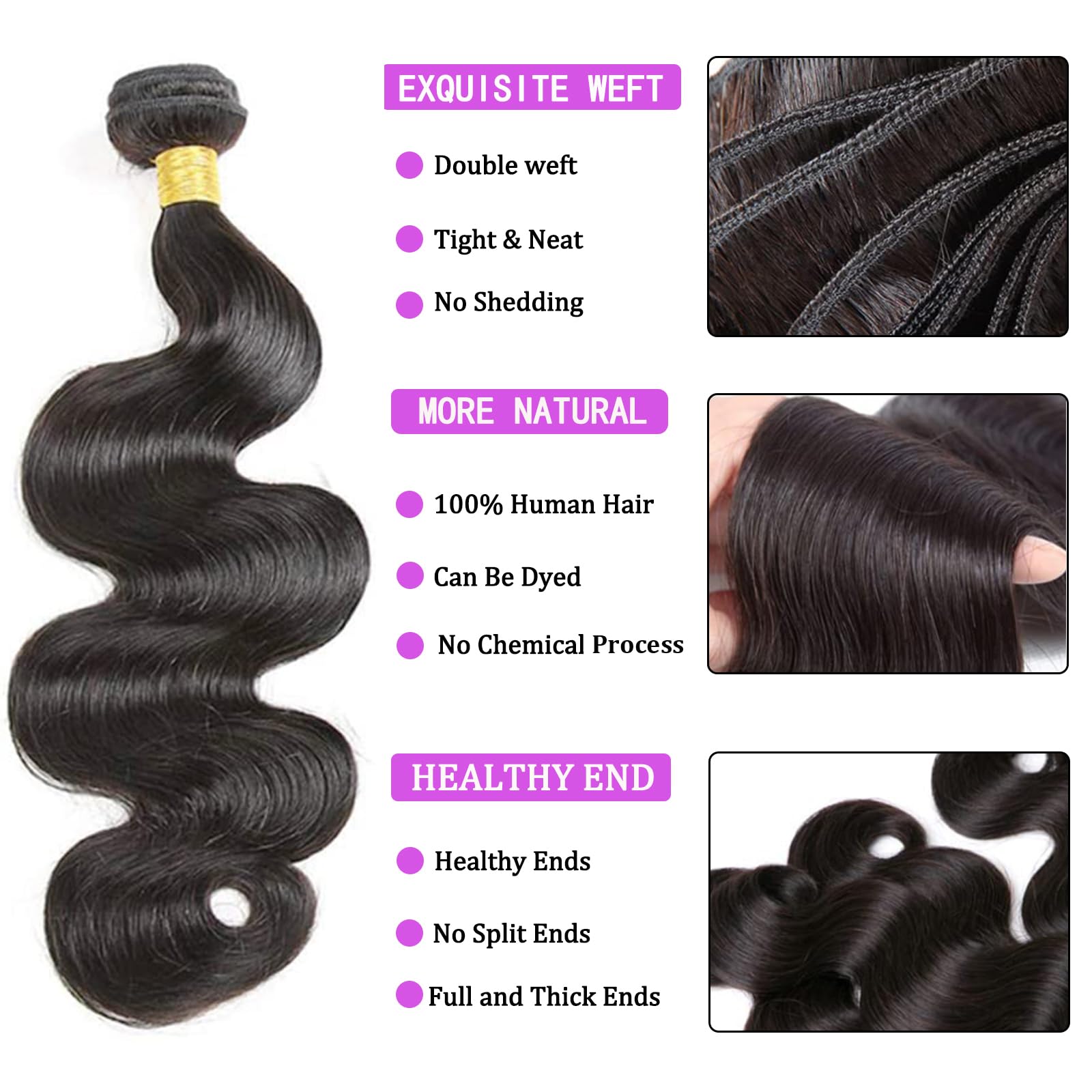 GENEROUS 4x4 lace closure detail showing natural parting and realistic scalp blend