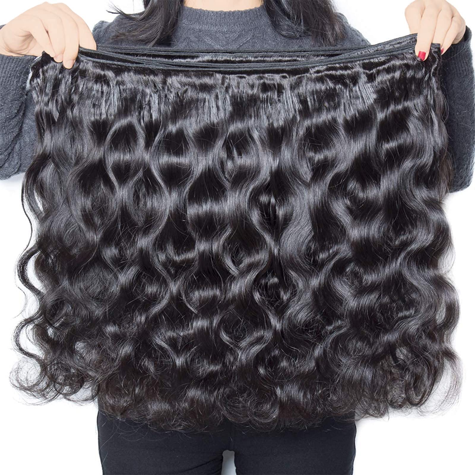GENEROUS length comparison displaying 12, 14, 16 plus 10 inch closure for size planning