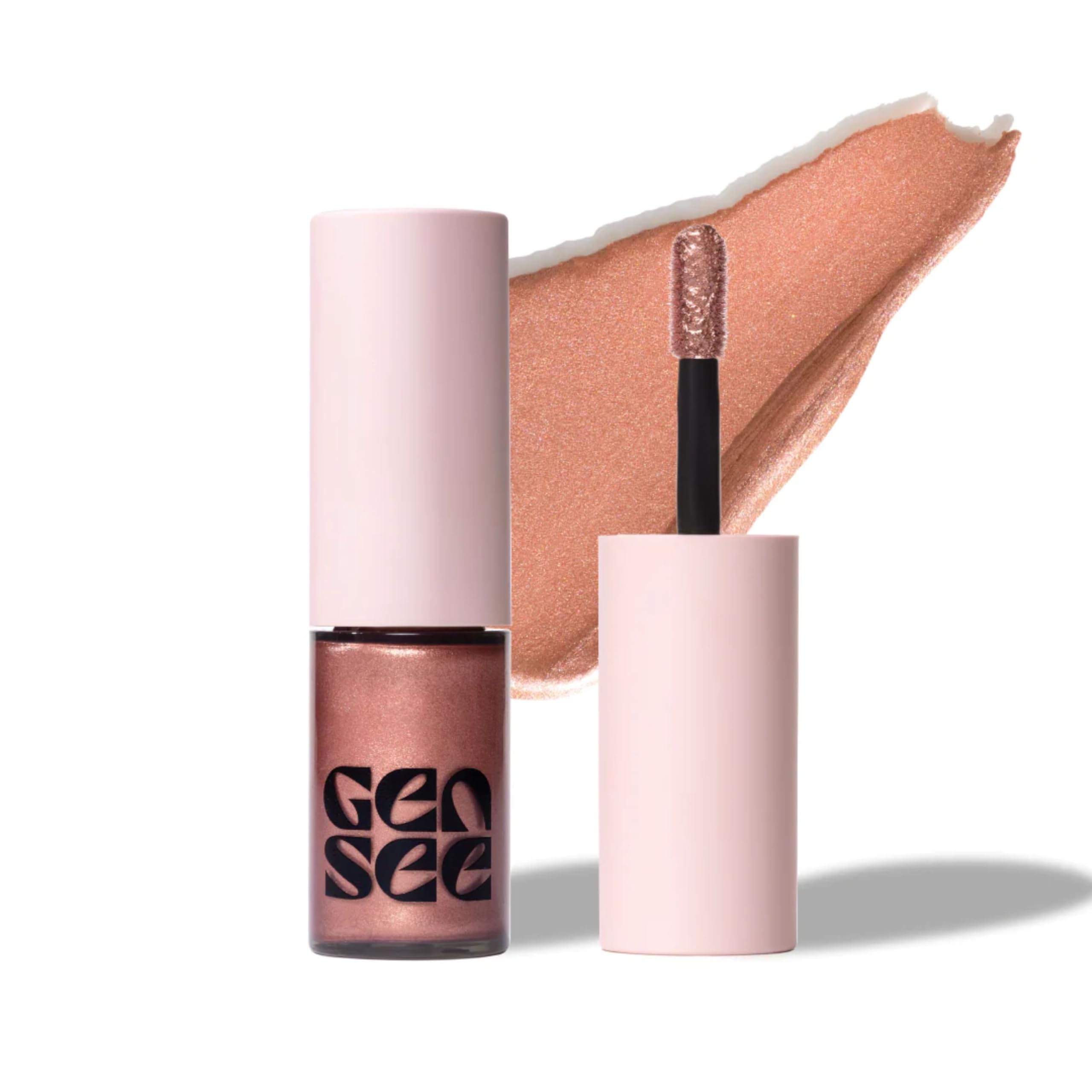 Gen See front packaging showing metallic liquid eyeshadow and brand benefit