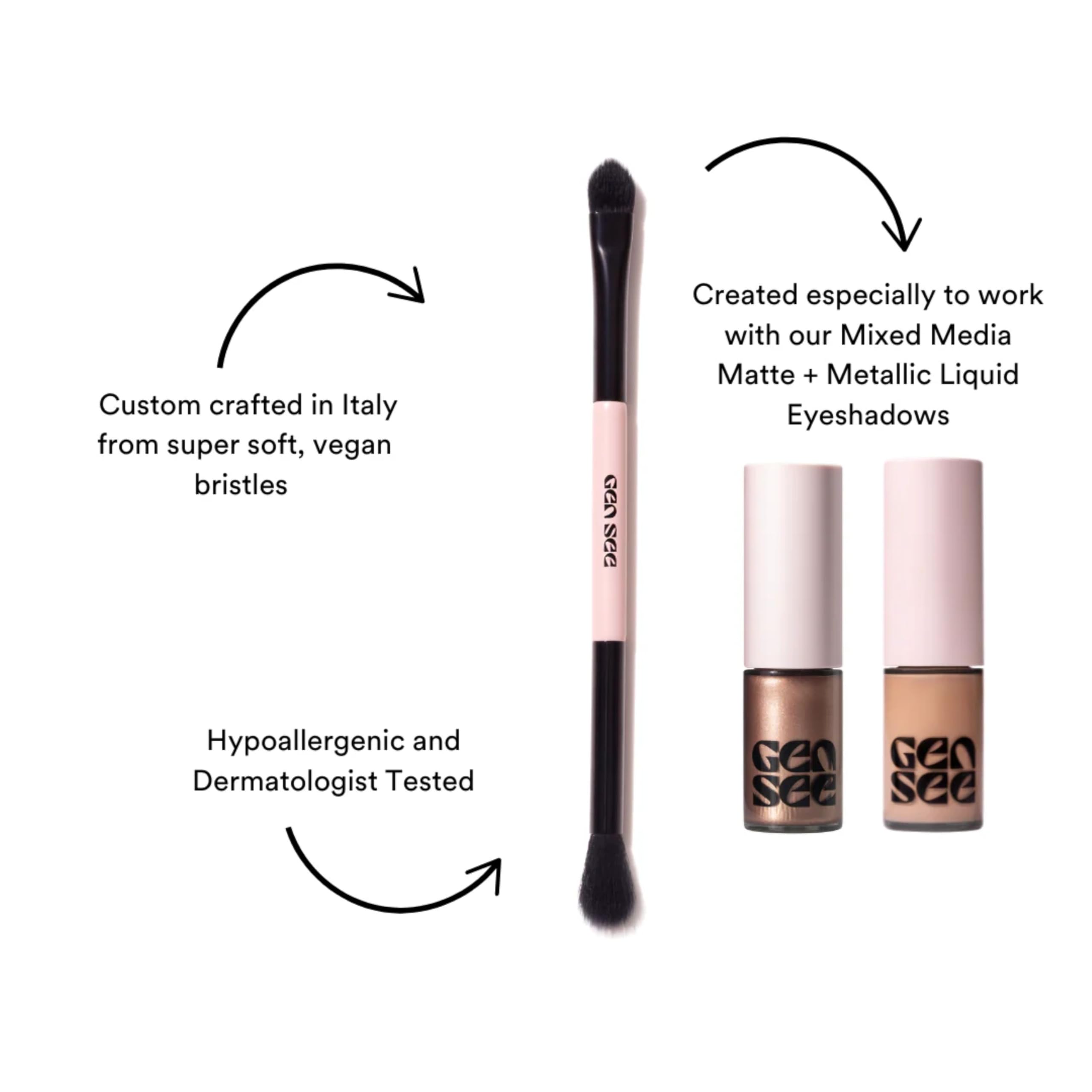 Gen See cream eyeshadow swatch showing texture for smooth matte finish benefit