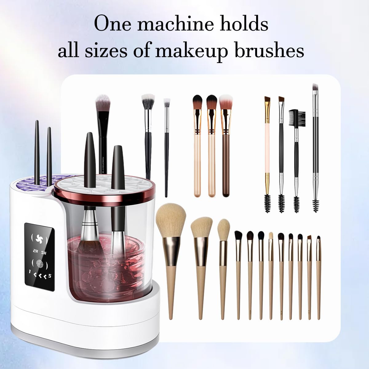 Genstlooe brushes submerged during wash demonstrating deep gentle cleansing