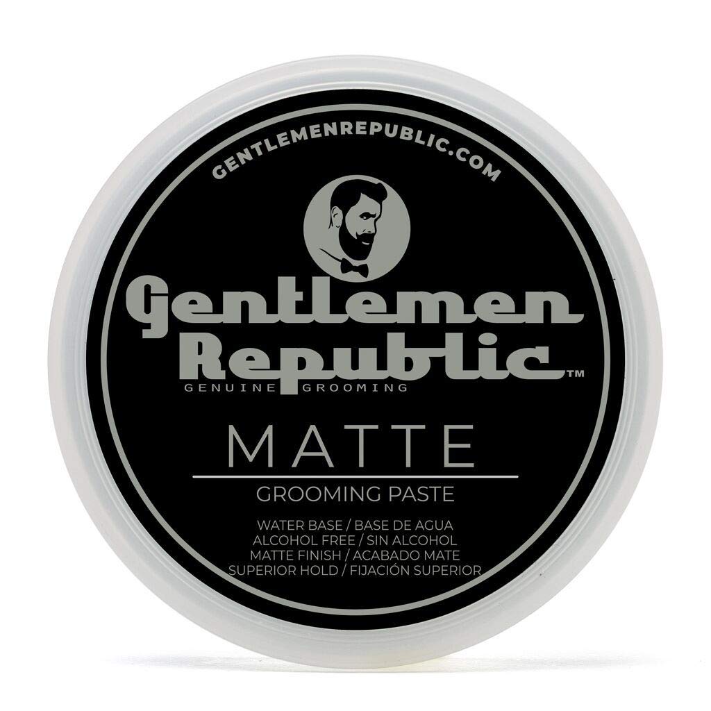 Gentlemen Republic front jar showing 4oz matte paste and strong hold