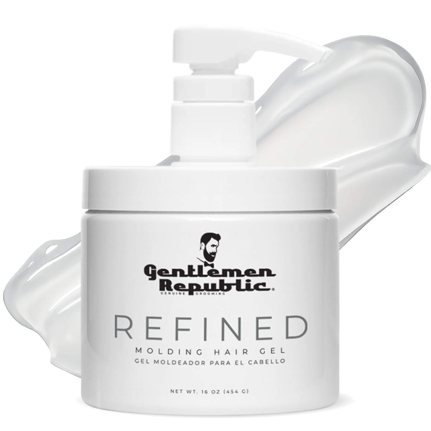 Gentlemen Republic front packaging 16oz showing product benefits and pump