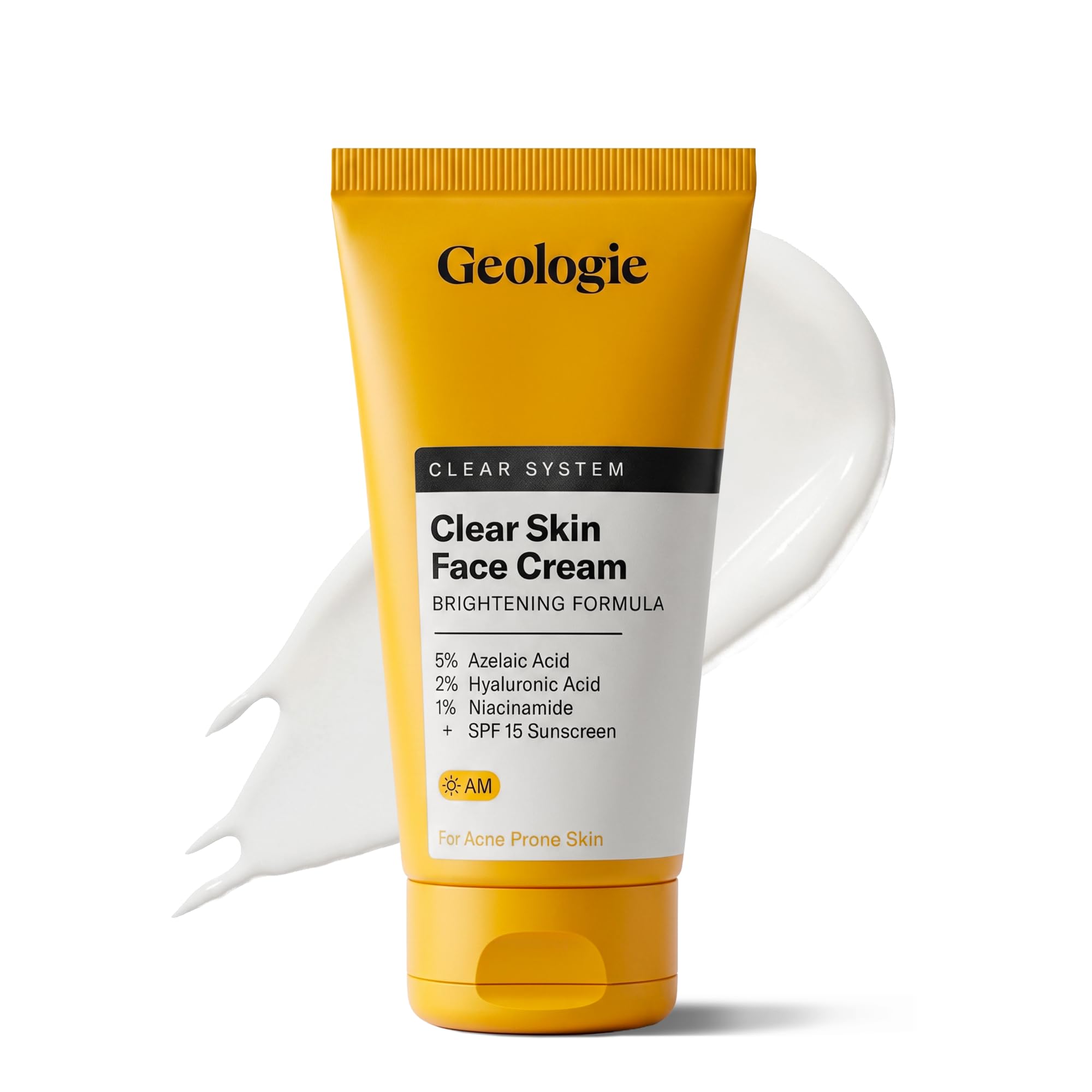 Geologie front packaging showing product and benefit of clear skin