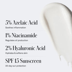 Geologie azelaic acid ingredient visual emphasizing blemish-targeting benefit
