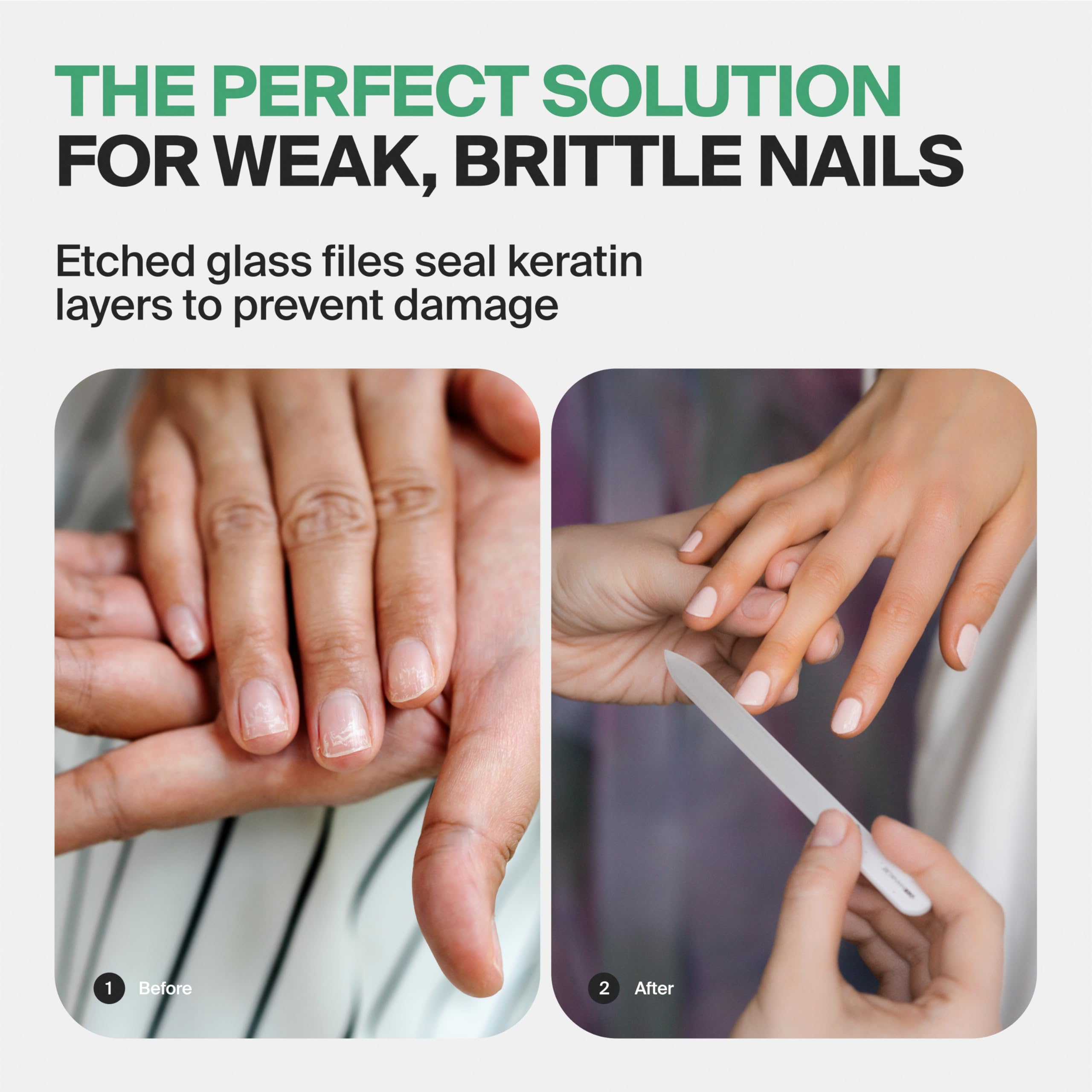 GERMANIKURE working on fingertip callus and hangnail area for gentle exfoliation