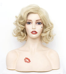 Gerulyss front view gold blonde wig showing natural middle part and flattering shape