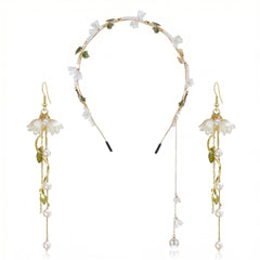 Gesranxs floral headband front view showing vintage charm and secure fit