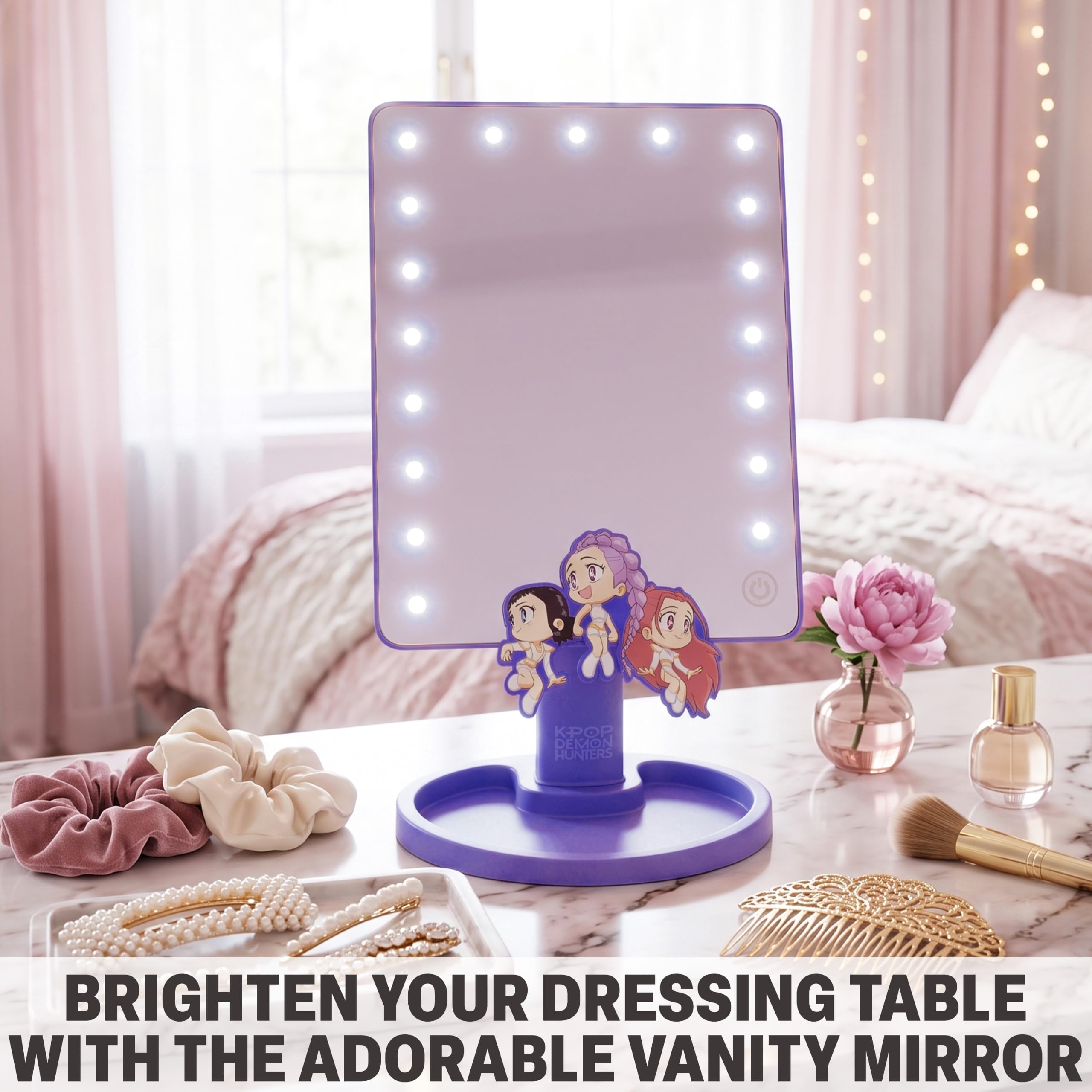Get Trend LED ring closeup showing even lighting for makeup detail benefit