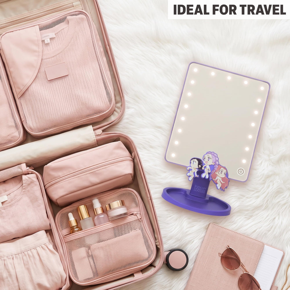 Get Trend styled on a vanity with makeup showing themed decor and practical use benefit