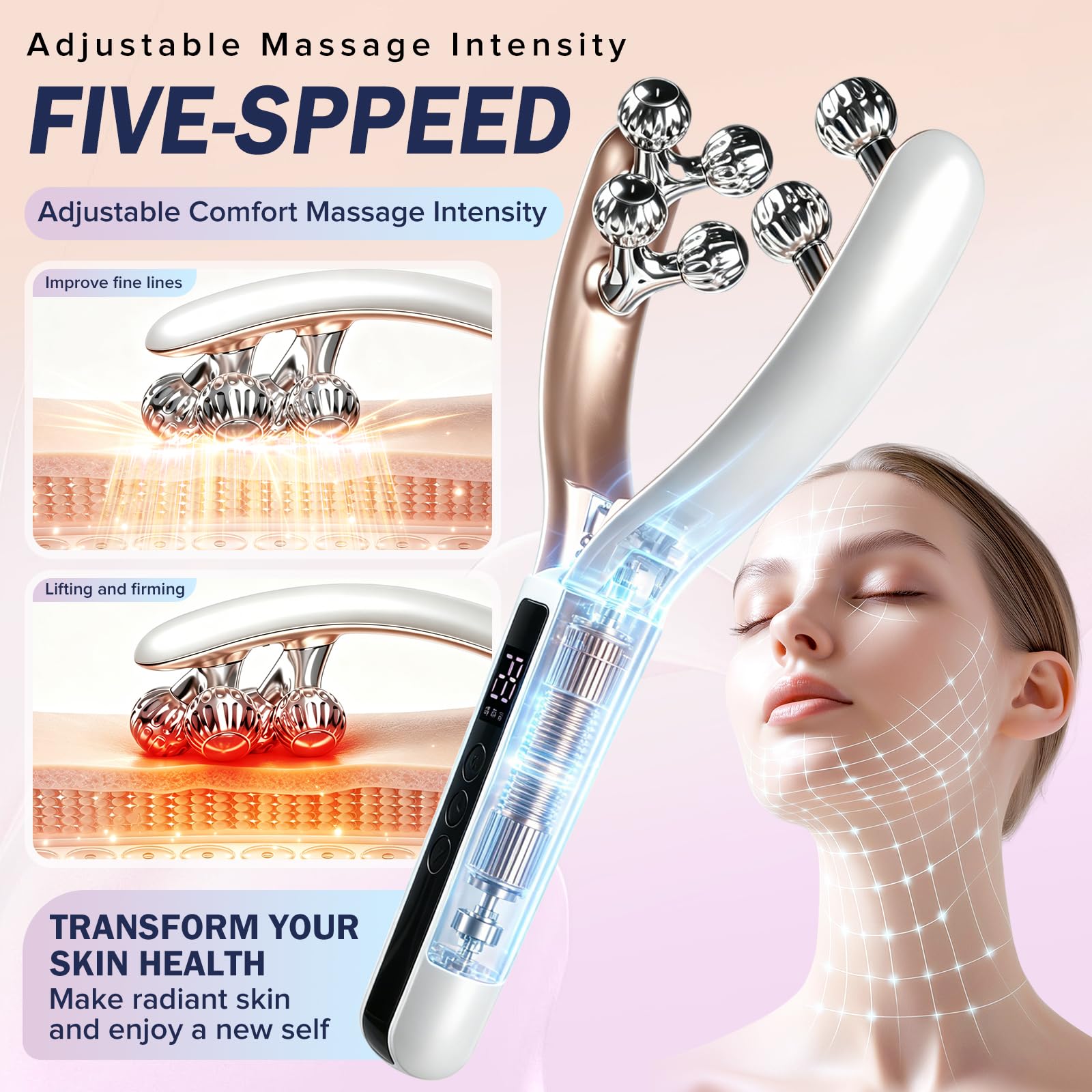 Getwal massager with compact travel case for organized portability