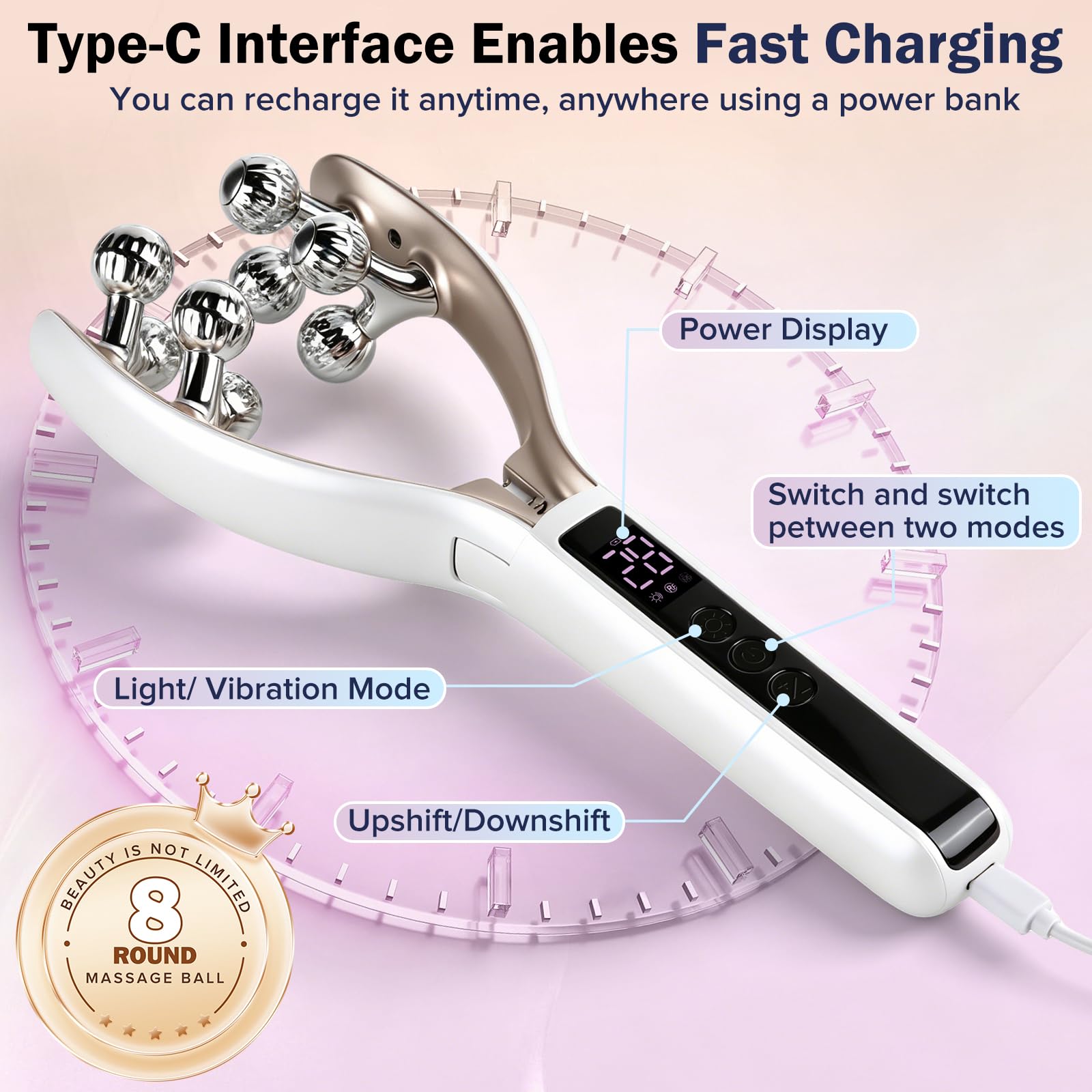Getwal roller used along jawline to target TMJ tension and relax muscles