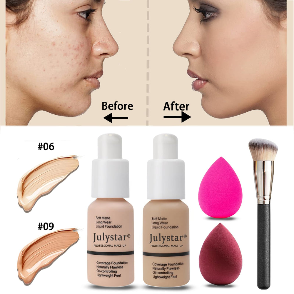 Geyomi foundation and primer close-up showing smooth finish and even coverage