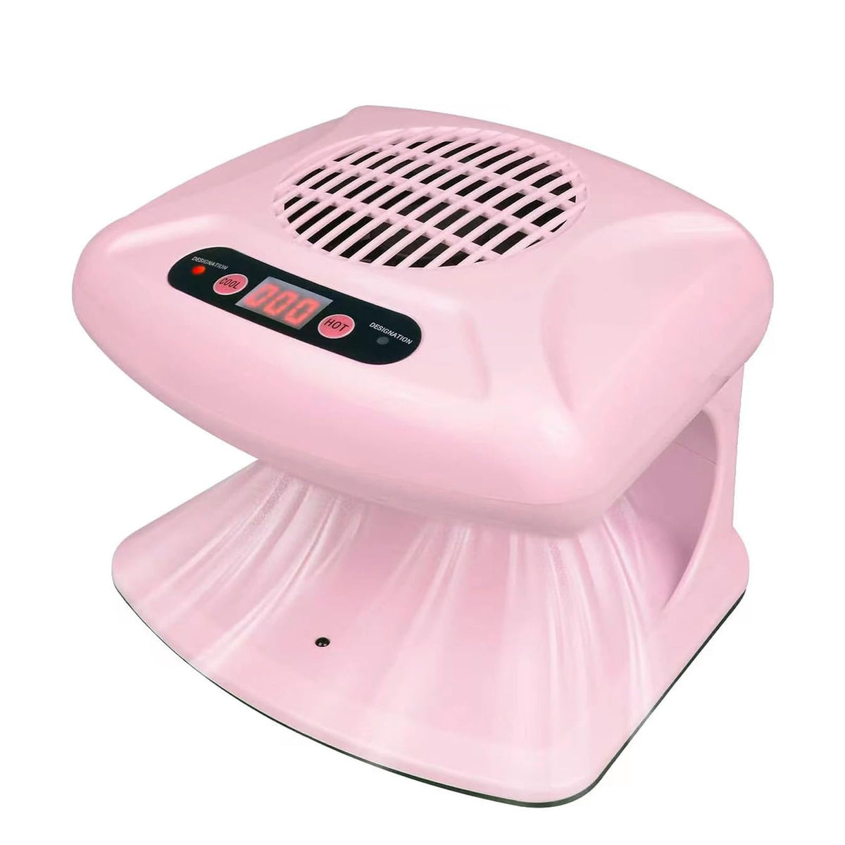GGAIFbp pink nail dryer front view showing compact salon-ready design and fast airflow