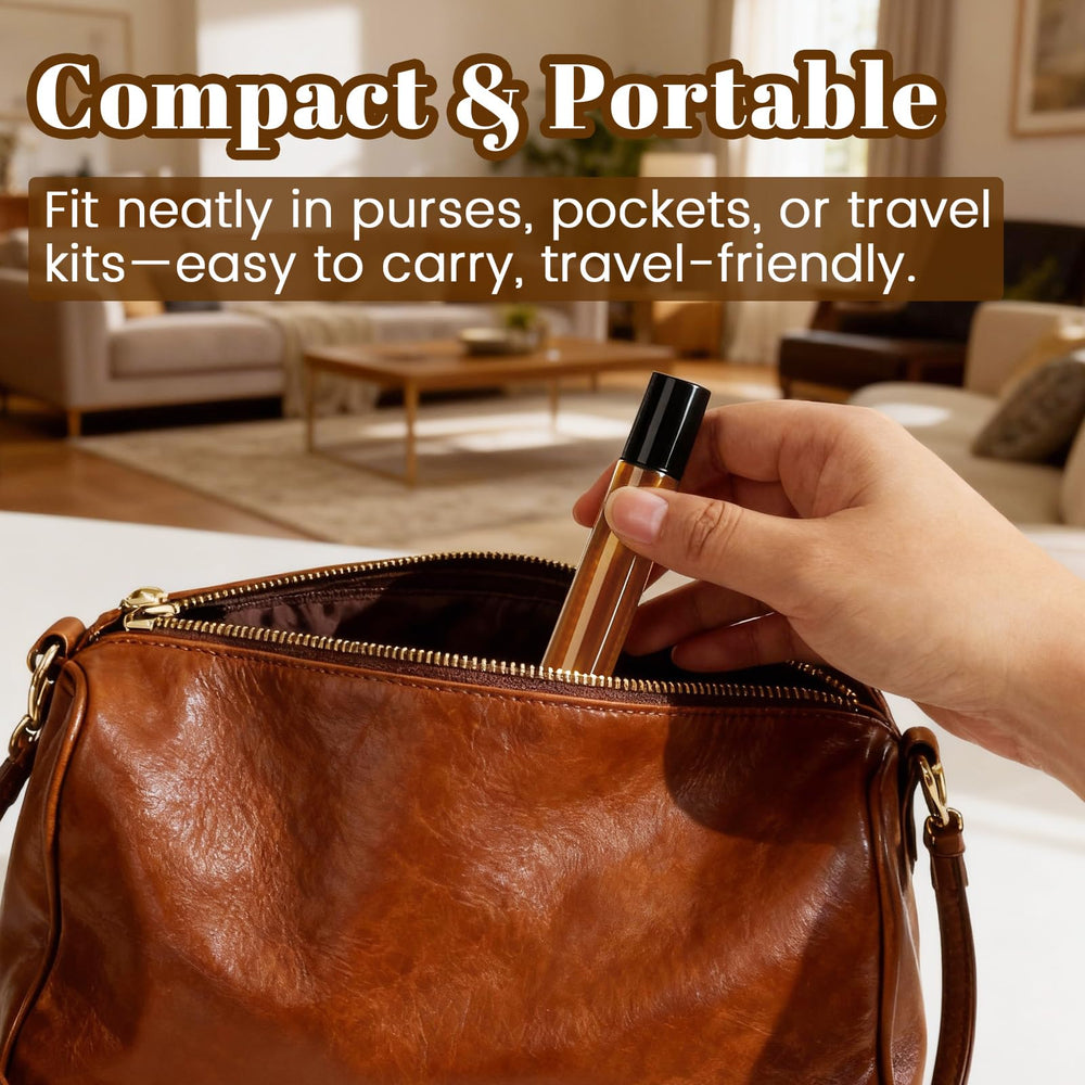 GGOLDMER 10ml bottle next to coin showing compact travel-friendly size and scale