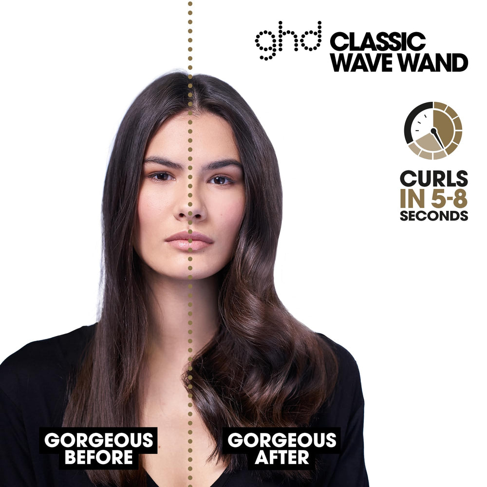 ghd Curve in use on long hair creating voluminous soft curls and body