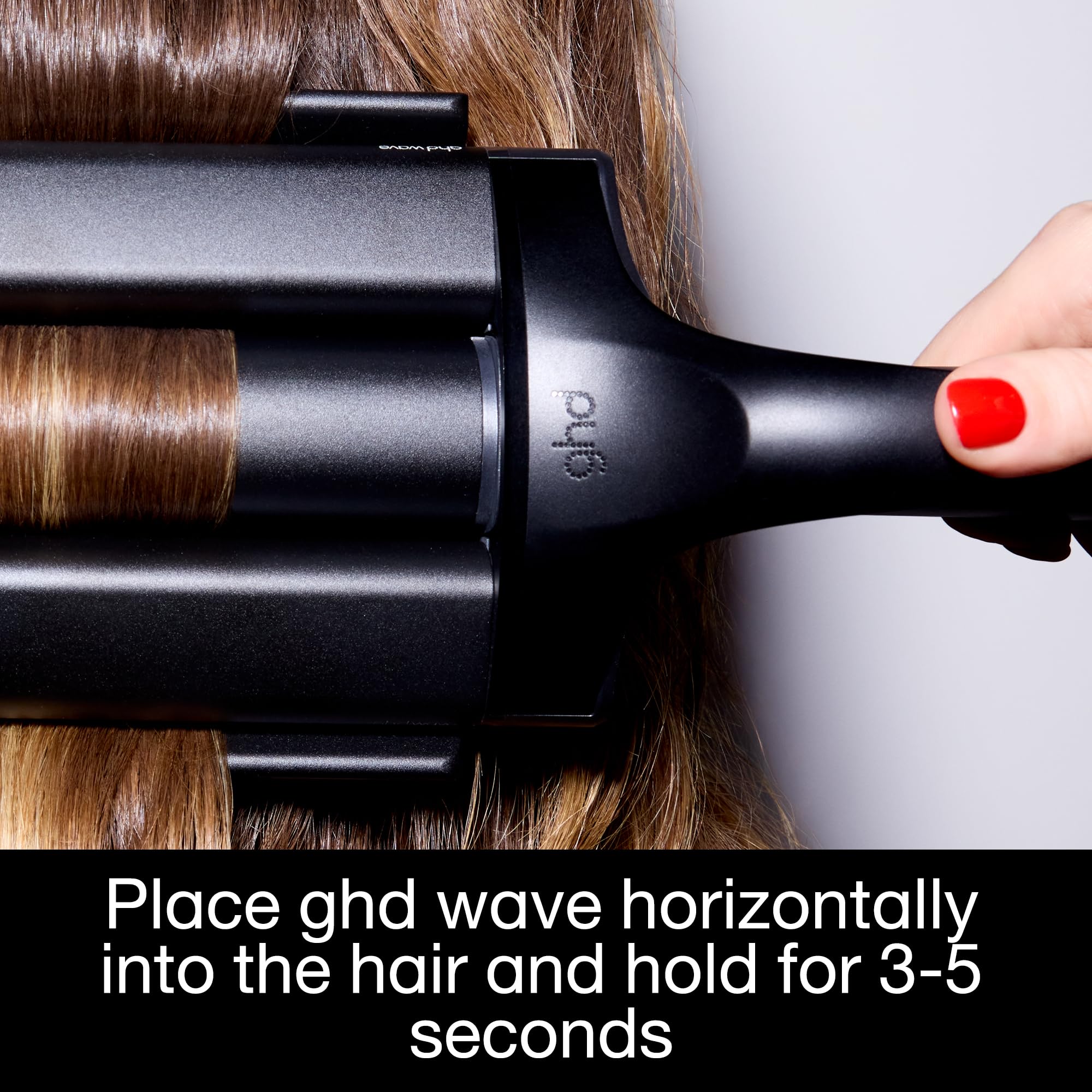 ghd Wave anodized coating texture providing smooth glide and reduced friction