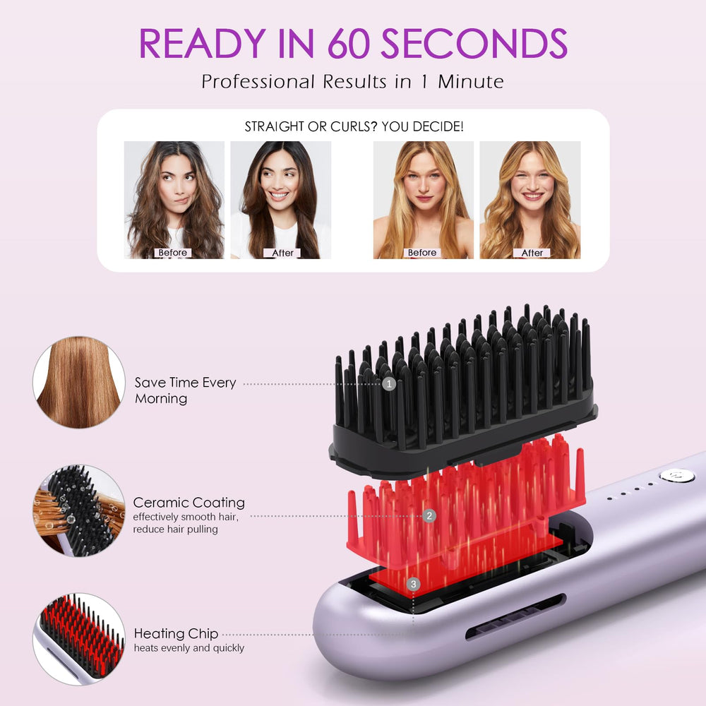GHSLZE brush tucked inside a carry bag emphasizing TSA-friendly portability