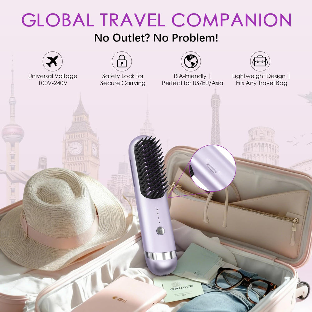 GHSLZE Go Brush Pro held in hand showing compact scale for travel convenience