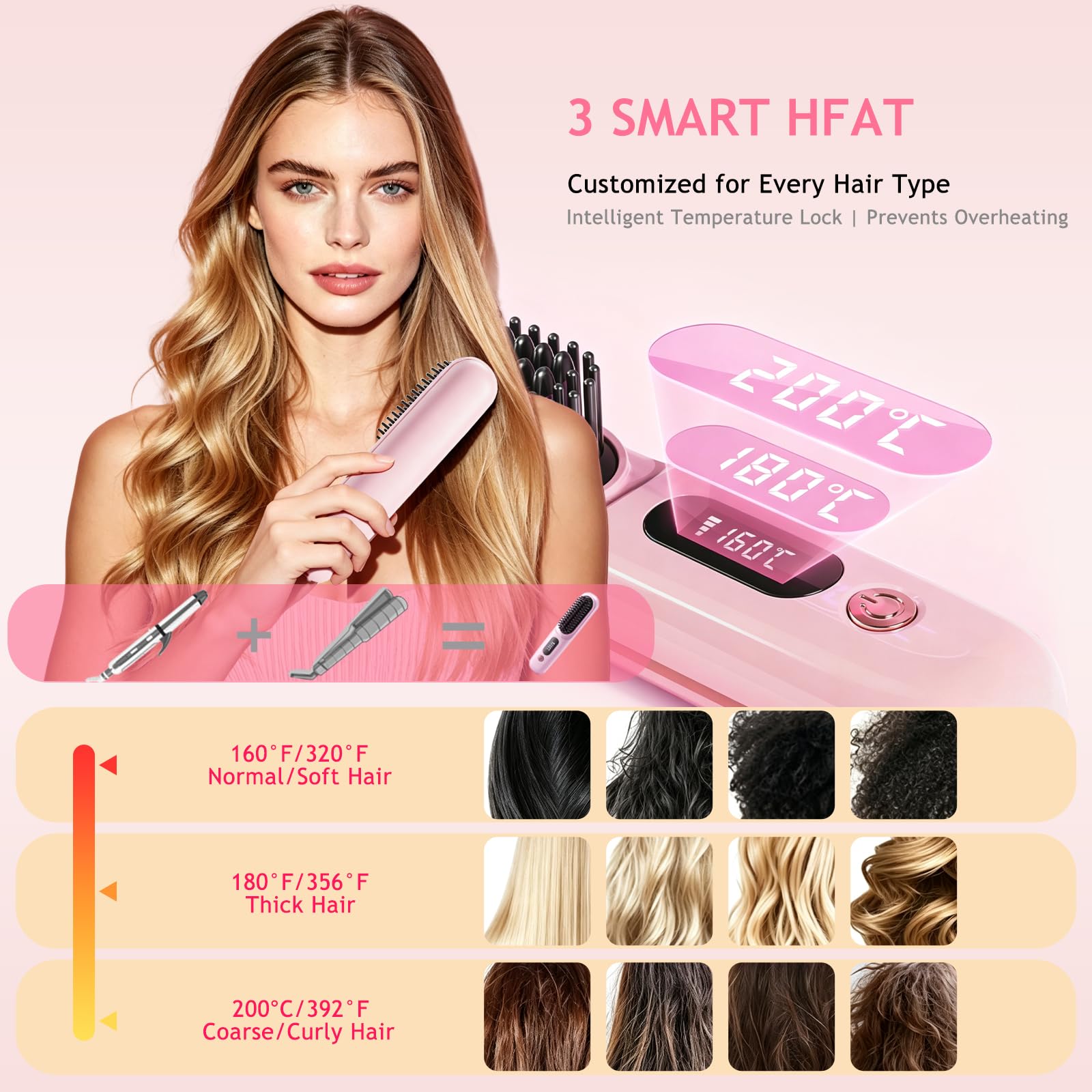 GHSLZE Go Brush Pro held in hand to show size and portability for travel-friendly styling