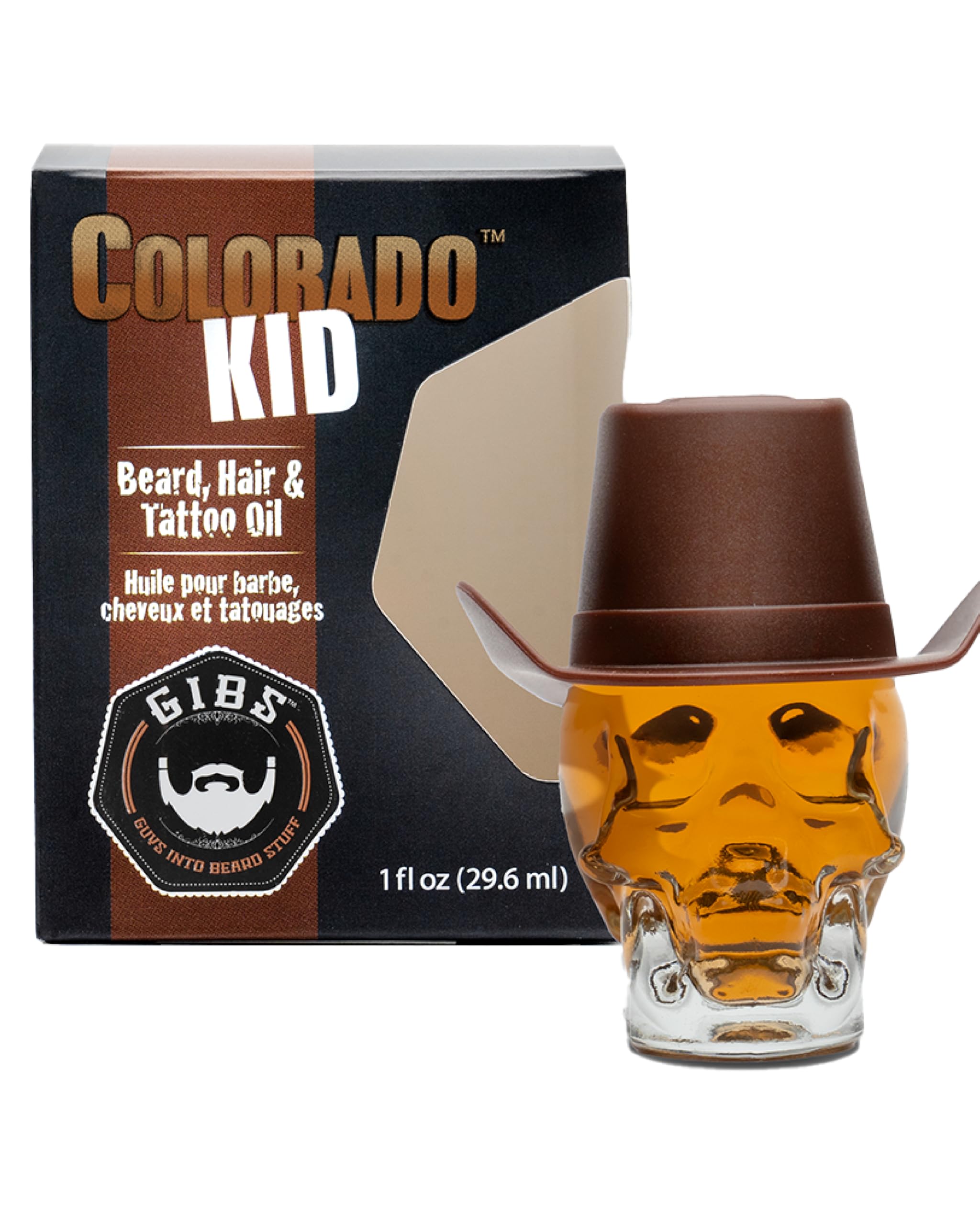 GIBS front packaging showing bottle and label, highlights collectible design and scent