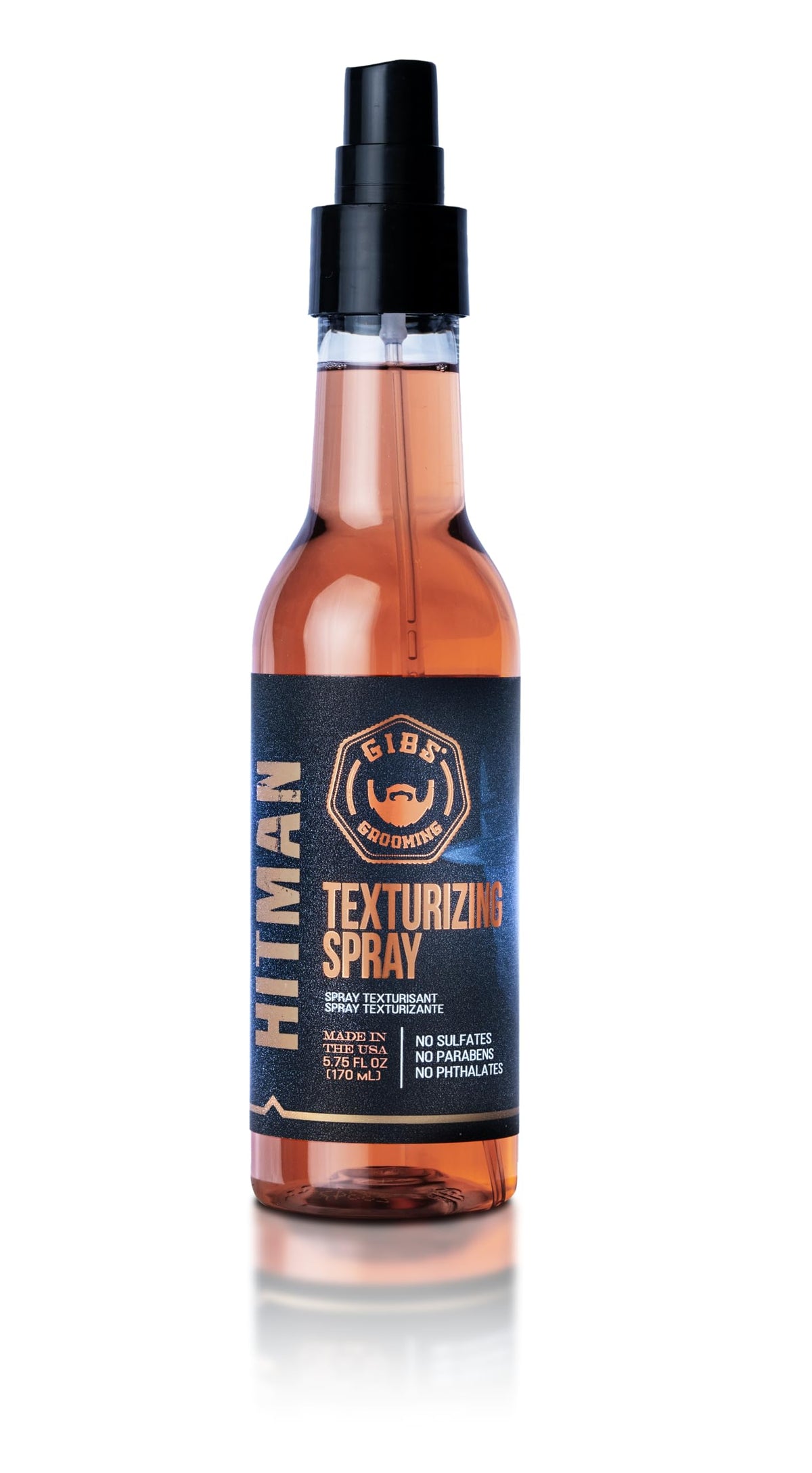 GIBS Hitman front bottle shot showing label and scent benefits