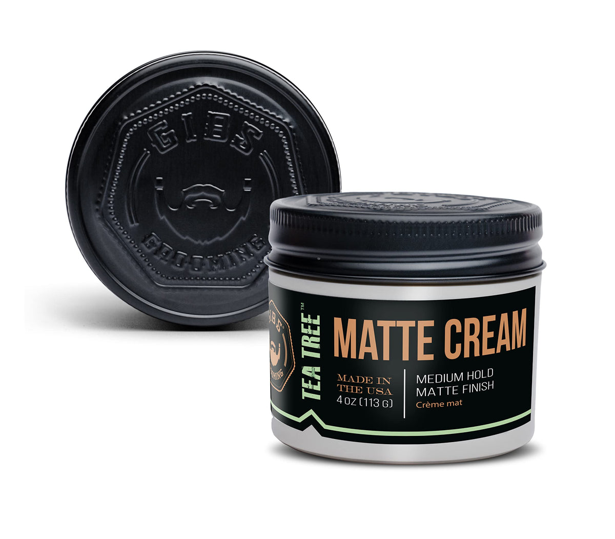 GIBS jar front packaging showing product and matte finish benefits