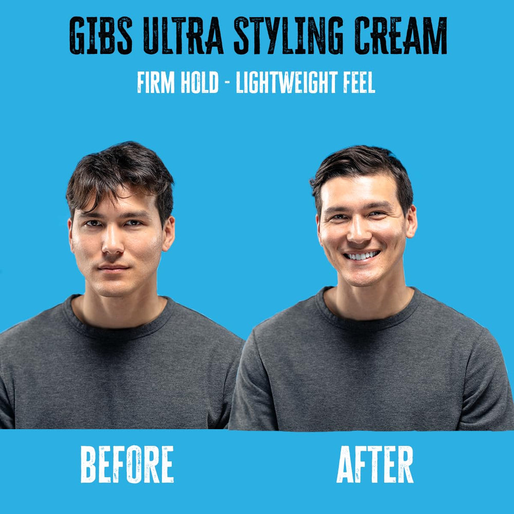 GIBS application on hands demonstrating easy spreadability and effortless styling control