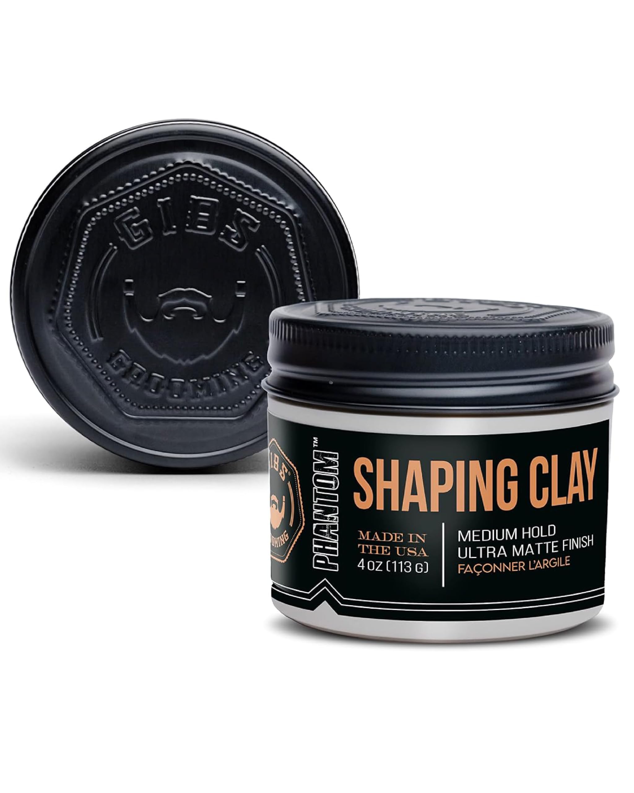 GIBS grooming jar front view showing product and label for clear identification