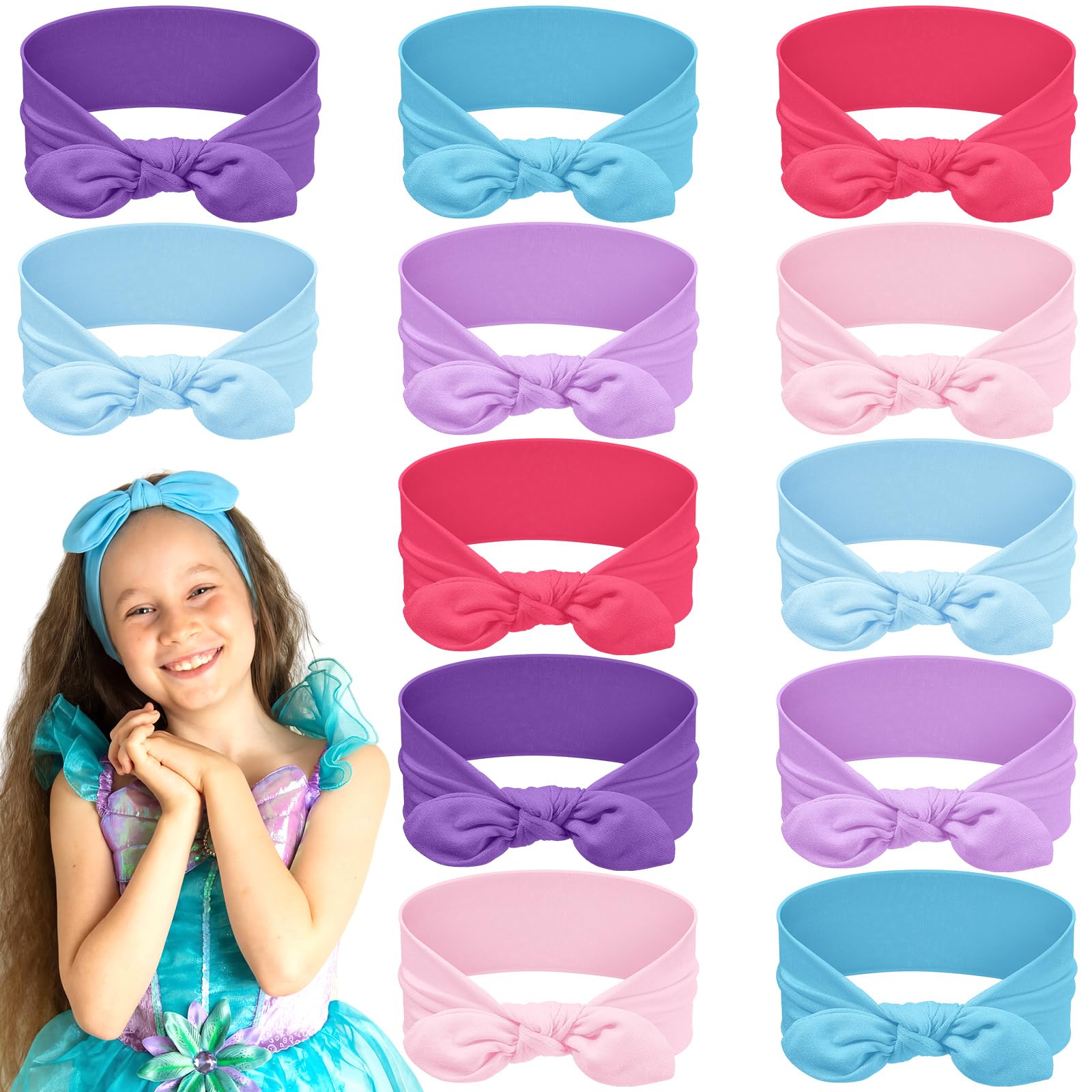 Giegxin front view of 12-pack headbands showing color variety and easy selection