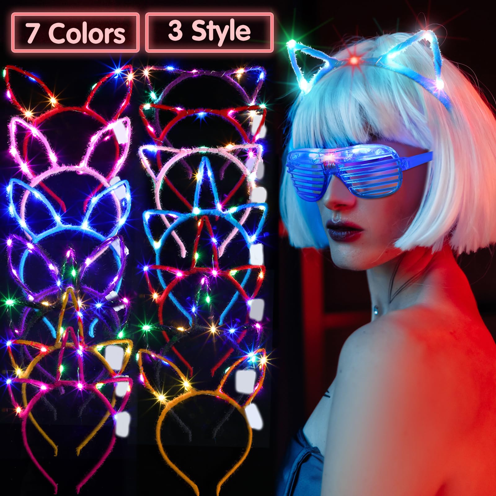 Giegxin headbands worn at a nighttime party creating visible group flair