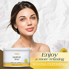 GIGI jar open revealing soft wax consistency for easy warming and application