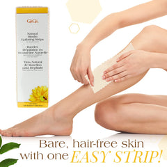 GIGI strip held in hand showing size for faster waxing sessions