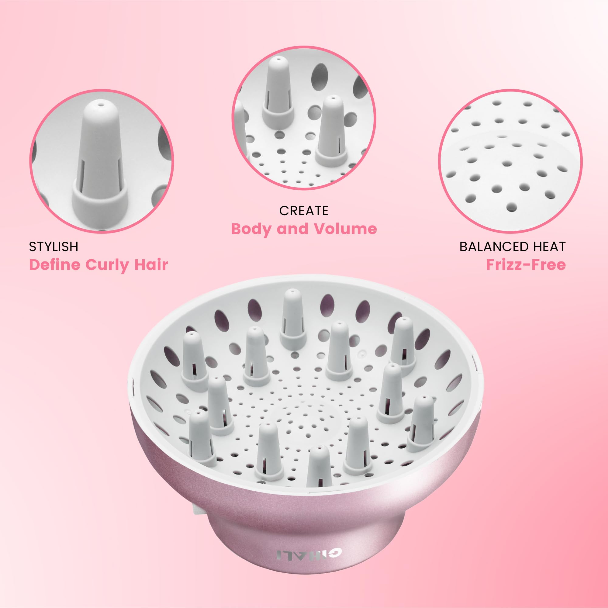 GIHALI top-down of 12 vents for even airflow and reduced frizz