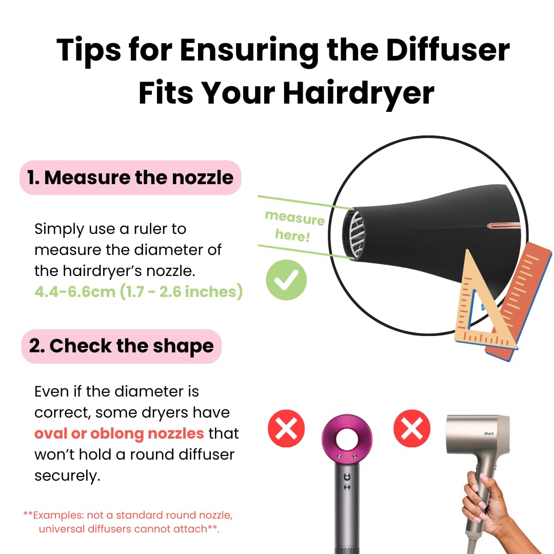GIHALI diffuser next to travel dryer demonstrating compact travel-friendly size