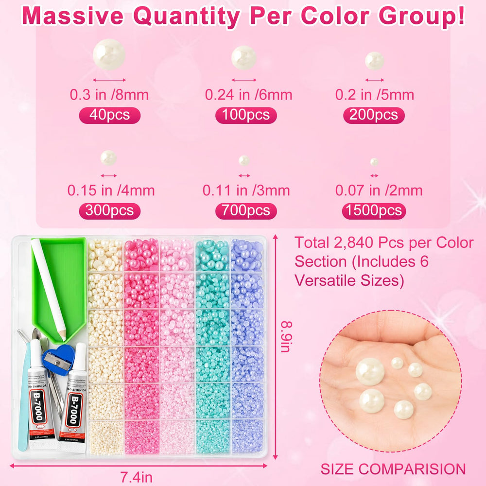 Gikboup organizer grid open view keeping pearl shades separated