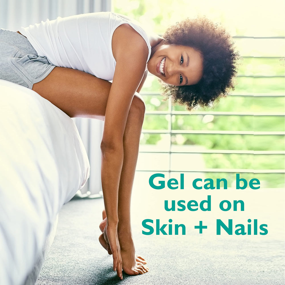 GILDEN TREE tube open dispensing gel onto fingertip for targeted application