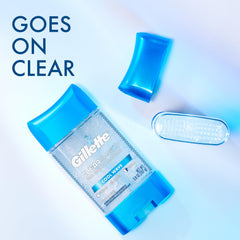 Gillette clear gel cap open demonstrating easy twist application benefit